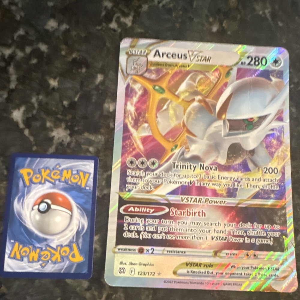 Pokemon Arceus VSTAR 123/172 Brilliant Stars Full Art Holo Ultra Rare Card 2022